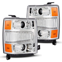 Load image into Gallery viewer, AlphaRex 880246 FITS 14-15 Chevy 1500 PRO-Series Projector Headlights Chrome w/Sequential Signal &amp; DRL