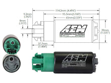 Load image into Gallery viewer, AEM 50-1215 FITS 340LPH 65mm Fuel Pump Kit w/ Mounting Hooks - Ethanol Compatible