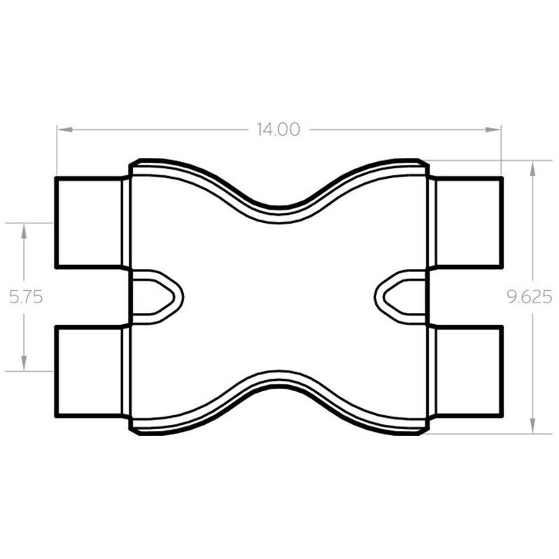 Magnaflow 10792 FITS MagnaFlow Smooth Trans X 3/3 X 14 SS