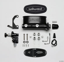Load image into Gallery viewer, Wilwood 261-13270-BK FITS HV Tandem M/C Kit w L/H Bracket &amp; Prop Valve - 1 1/8in Bore Black