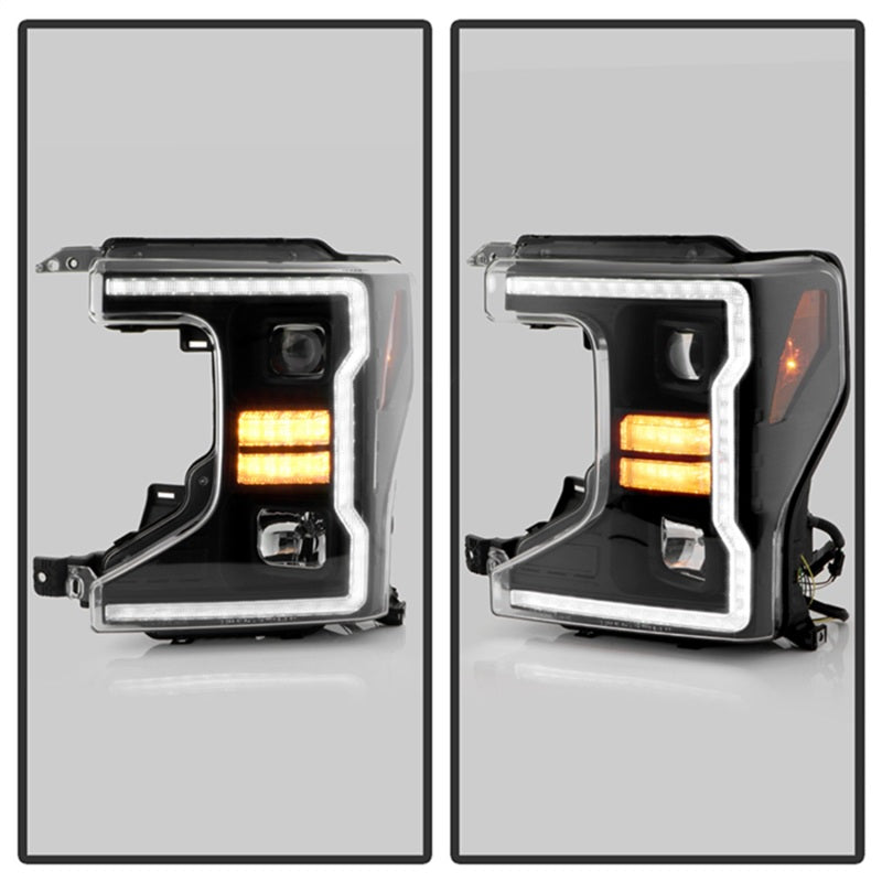 SPYDER 5088628 FITS Spyder Signature 20-22 Ford F250/F350 (Halogen) Proj. Headlights - Black (PRO-YD-FS20HALSI-SEQ-BK)