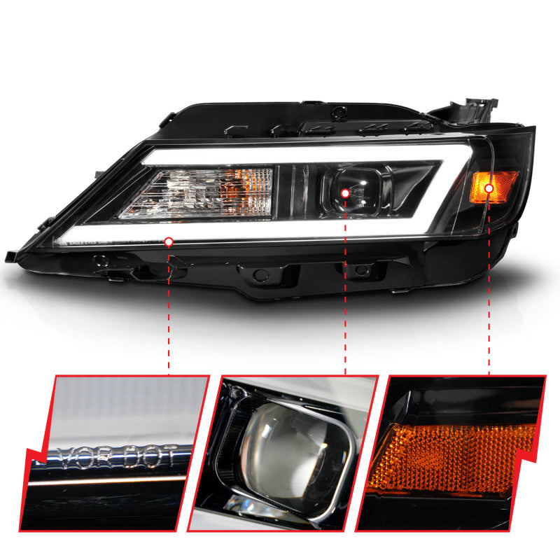 ANZO 121574 FITS Anzo 14-20 Chevrolet Impala Square Projector LED Bar Headlights w/ Black Housing
