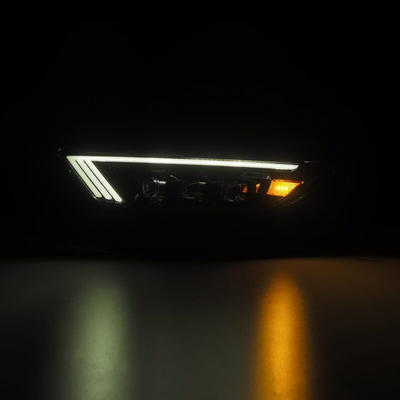 AlphaRex 880114 FITS 880114 FITS 15-17 Ford Mustang NOVA LED Proj HL Alpha-Black w/Activ Light/Seq. Signal + Switchback DRL
