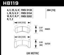 Load image into Gallery viewer, Hawk Performance KHB119M.594 FITS Hawk Buick / Cadillac / Chevrolet / GMC / Oldsmobile / Pontiac D-154 Caliper Black Race Brake Pads