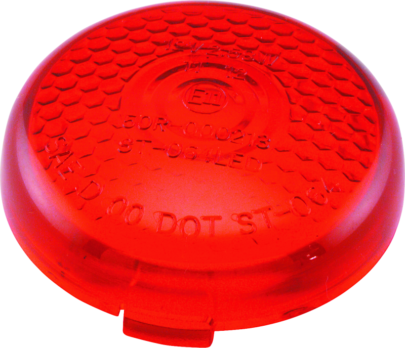 Bikers Choice Rplcmnt Hnycmb Circle Lens Red