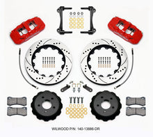 Load image into Gallery viewer, Wilwood AERO6 Front Hat Kit 14.00 Drilled Red 2015-Up Mustang w/Lines