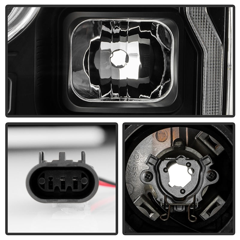 SPYDER 5088628 FITS Spyder Signature 20-22 Ford F250/F350 (Halogen) Proj. Headlights - Black (PRO-YD-FS20HALSI-SEQ-BK)
