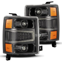Load image into Gallery viewer, AlphaRex 880247 FITS 14-15 Chevy 1500 PRO-Series Projector Headlights, Alpha-Black w/ Sequential Signal &amp; DRL