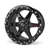 Race Star 93-795852SB FITS 93 Truck Star 17x9.50 6x5.50bc 6.125bs Gloss Black WheelSingle Beadlock
