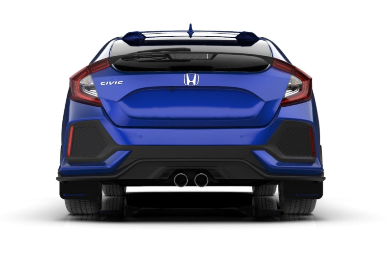 Rally Armor MF71-UR-BLK/RD FITS: 2017-2020 Honda Civic LX / EX / EX-L Hatchback Black Mud Flap Red Logo