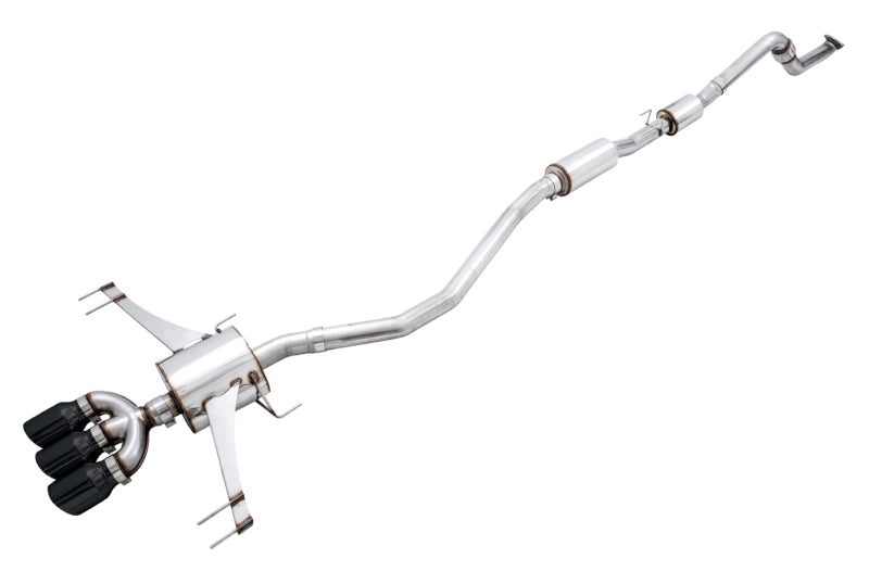 AWE Tuning 3015-43000 FITS 2017+ Honda Civic Type R Touring Edition Exhaust w/Front & Mid Pipe - Diamond Blk Tips