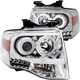 ANZO 111114 FITS: 2007-2014 Ford Expedition Projector Headlights Chrome