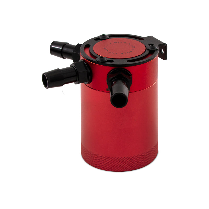 Mishimoto MMBCC-CBTHR-RD - Compact Baffled Oil Catch Can 3-PortRed