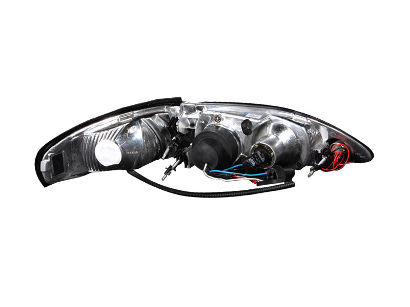 ANZO 121038 FITS: 1994-1998 Ford Mustang Projector Headlights w/ Halo Black 1pc