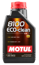 Load image into Gallery viewer, Motul 102888 FITS 1L Synthetic Engine Oil 8100 Eco-Clean 0W30 12X1LC2/API SM/ST.JLR 03.50071L