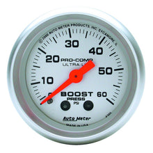 Load image into Gallery viewer, AutoMeter 4305 - Autometer Ultra-Lite 52mm 60 PSI Mechanical Boost Gauge