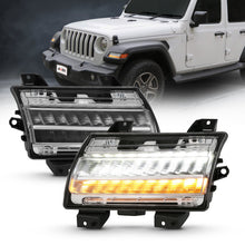 Load image into Gallery viewer, ANZO 511083 FITS 18-19 Jeep Wrangler JL Halogen Chrome Clear w/ Sequential Signal