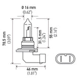 Hella LAH71070347 FITS H71070347 - HB3 9005 12V 100W Xenon White XB Bulb (Pair)