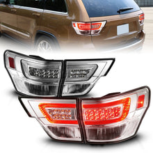 Load image into Gallery viewer, ANZO 311441 FITS 11-13 Jeep Grand Cherokee LED Taillights w/ Lightbar Chrome Housing/Clear Lens 4pcs