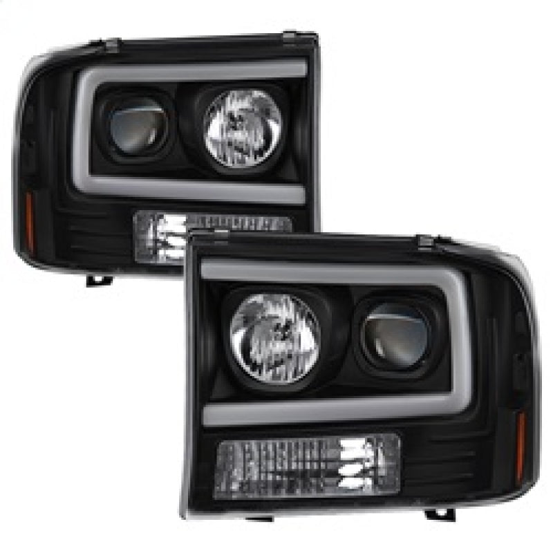 SPYDER 5084491 FITS 5084491 - Spyder 99-04 Ford F250 Super Duty Projector HeadlightsLight BarBlack PRO-YD-FF25099V2-LB-BK