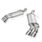 Stainless Works CA16RVMKSFCR - 2016+ Chevy Camaro SS 3in Redline Factory Connect Axle Back w/Valve & 4in Quad Tips
