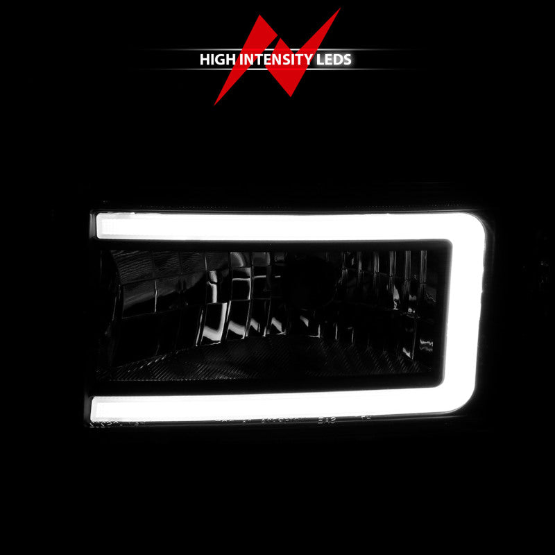 ANZO 111554 FITS 111554 - FITS: 94-02 Dodge RAM Crystal Headlightw/ Light Bar Black Housing