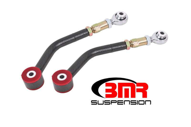 BMR Suspension UCA112H - BMR 08-17 Challenger Upper Control Arms On-Car Adj. Rod Ends (Polyurethane)Black Hammertone