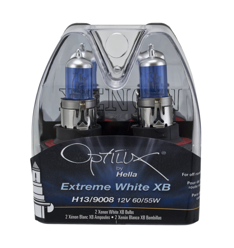 Hella H71071272 - Optilux H13/9008 12V 60/55W XB Xenon White Bulbs (Pair)