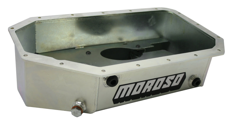 Moroso 20915 - Acura/Honda K Series Swap Road Race Baffled Extra Capacity 5.5in Steel Oil Pan