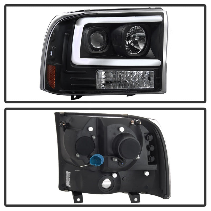 SPYDER 5084491 FITS 5084491 - Spyder 99-04 Ford F250 Super Duty Projector HeadlightsLight BarBlack PRO-YD-FF25099V2-LB-BK
