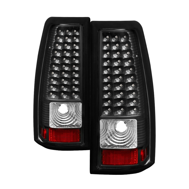 SPYDER 5008817 - Xtune Chevy Silverado 1500/2500/3500 99-02 LED Tail Lights Black ALT-ON-CS99-LED-BK