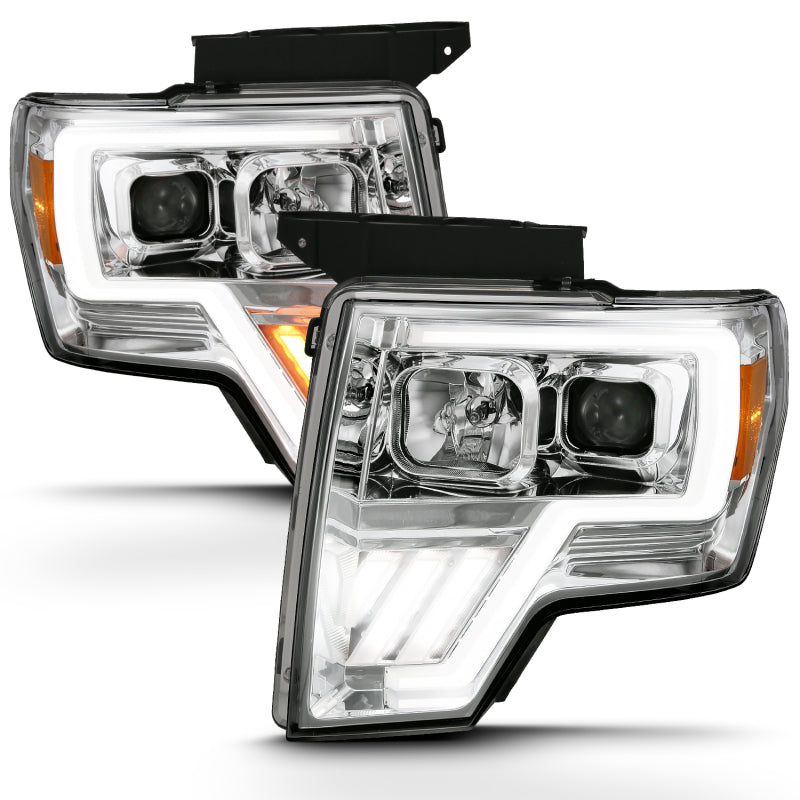 ANZO 111470 FITS: 2009-2013 Ford F-150 Projector Light Bar G4 Switchback H.L. Chrome Amber