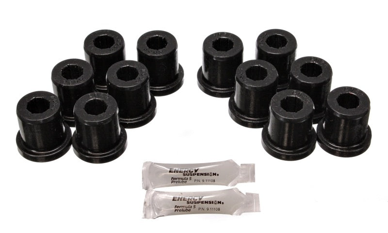 Energy Suspension 8.2106G FITS 8.2106G FITS 81-89 Toyota FJ40/FJ60 Landcruiser 2/4WD Blk Front & Rear Leaf Spring Bushing Set