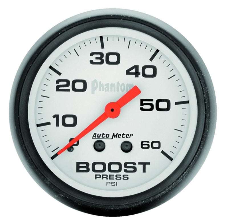 AutoMeter 5705 - Autometer Phantom 52mm 0-60 PSI Mechanical Boost Gauge