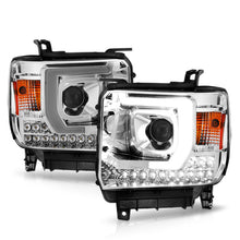 Load image into Gallery viewer, ANZO 111553 FITS 14-15 GMC Sierra 1500/2500HD/3500HD Plank Style Projector HeadlightChrome Housing