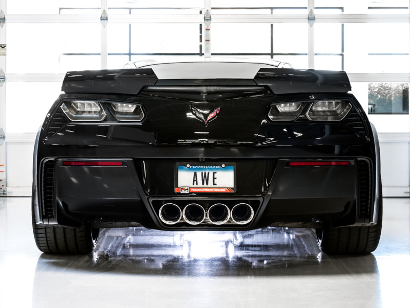 AWE Tuning 3020-42073 FITS 14-19 Chevy Corvette C7 Z06/ZR1 (w/o AFM) Track Edition Axle-Back Exhaust w/Chrome Tips