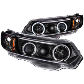 ANZO - [product_sku] - ANZO 2006-2011 Honda Civic Projector Headlights w/ Halo Black (CCFL) - Fastmodz