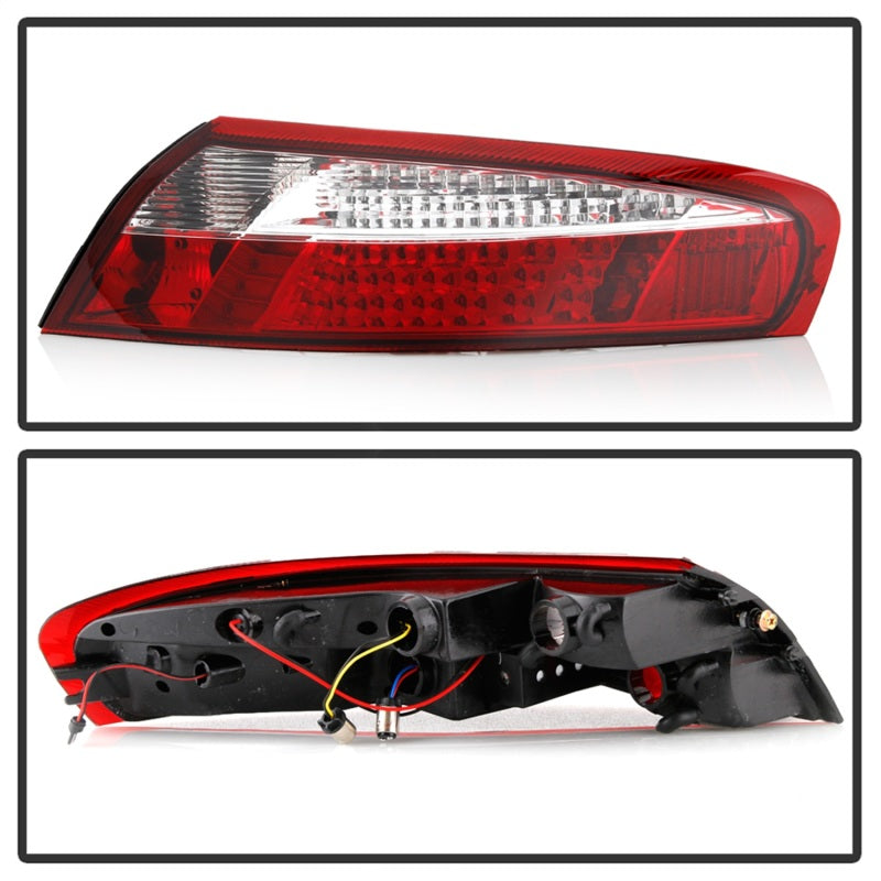 SPYDER 5013132 - Xtune Porsche 911 996 ( Non 4S. Turbo. GT3 ) 99-04 LED Tail Lights Red Clear ALT-ON-P99699-LED-RC