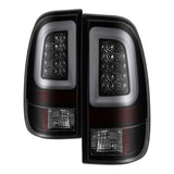 SPYDER 5084729 - Spyder 08-16 Ford Super Duty F-250 V3 Light Bar LED Tail LightsBlk Smoke ALT-YD-FS07V3-LBLED-BSM