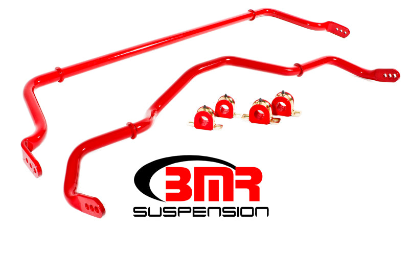 BMR Suspension SB052R - BMR 16-17 6th Gen Camaro Front & Rear Sway Bar Kit w/ Bushings Red