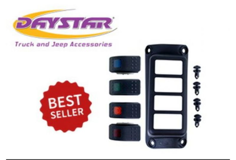 Daystar KJ71056BK FITS 2007-2018 Jeep Wrangler JK 2WD/4WDA-Pillar Rocker Switch Pod (Switches Included)