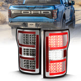 ANZO 311316 FITS: 2018-2019 Ford F-150 LED Taillight Chrome (Red Light Bar) (w/ Sequential)