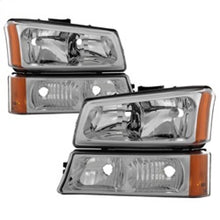 Load image into Gallery viewer, SPYDER 5064912 - Xtune Chevy Silverado 2500HD 03-06 Crystal Headlights w/ Bumper Lights Chrome HD-JH-CSIL03-AM-C-SET