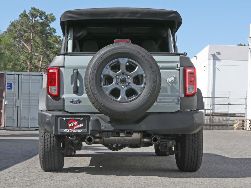 aFe 49-33138-C FITS 2021+ Ford Bronco L4-2.3L (t) / V6-2.7L (tt) Vulcan 3in. to 2.5in. SS Cat-Back - Carbon