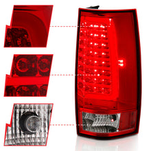 Load image into Gallery viewer, ANZO 311323 FITS 2007-2014 Chevy Tahoe LED Taillight Plank Style Chrome With Red/Clear Lens