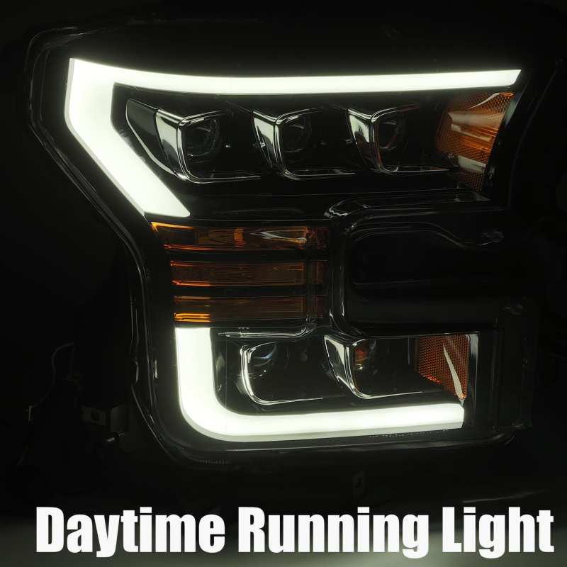 AlphaRex 880152 FITS 17-20 Ford Raptor NOVA LED Proj Headlights Plank Style Matte Black w/Activ Light/Seq Signal