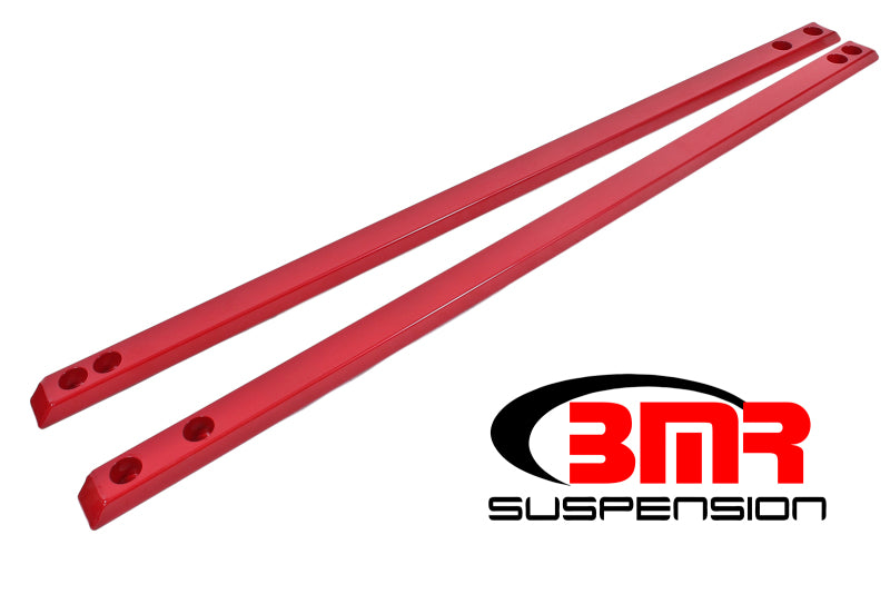 BMR Suspension CJR002R - BMR 15-17 S550 Mustang Super Low Profile Chassis Jacking Rails Red