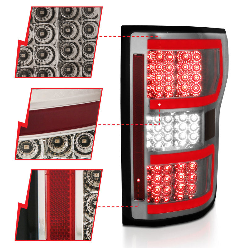 ANZO - [product_sku] - ANZO 18-19 Ford F-150 LED Taillights Smoke - Fastmodz