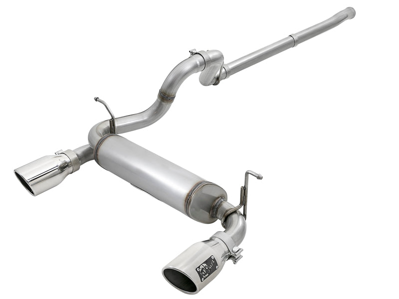 aFe Rebel Series 2.5in 409 SS Cat-Back Exhaust w/ Polished Tips 18-19 Jeep Wrangler (JL) V6 3.6L