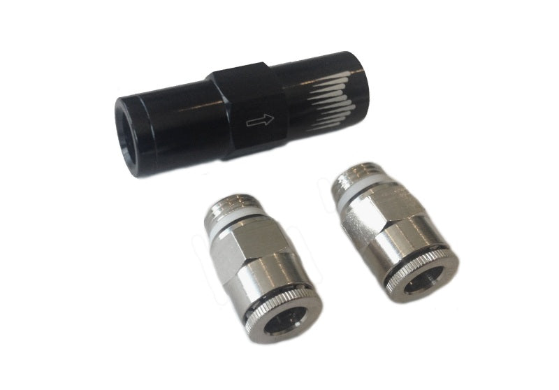 Snow Performance SNO-8CV-QC - High Flow Water Check Valve Quick-Connect Fittings (For 1/4in. Tubing)